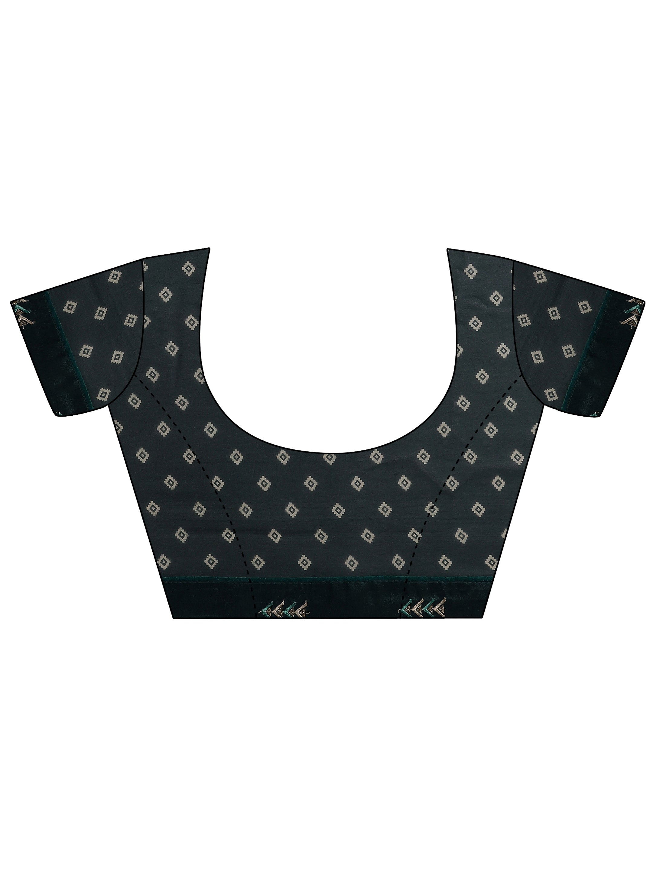 Teal Printed Georgette Sarees With Unstitched Blouse Piece