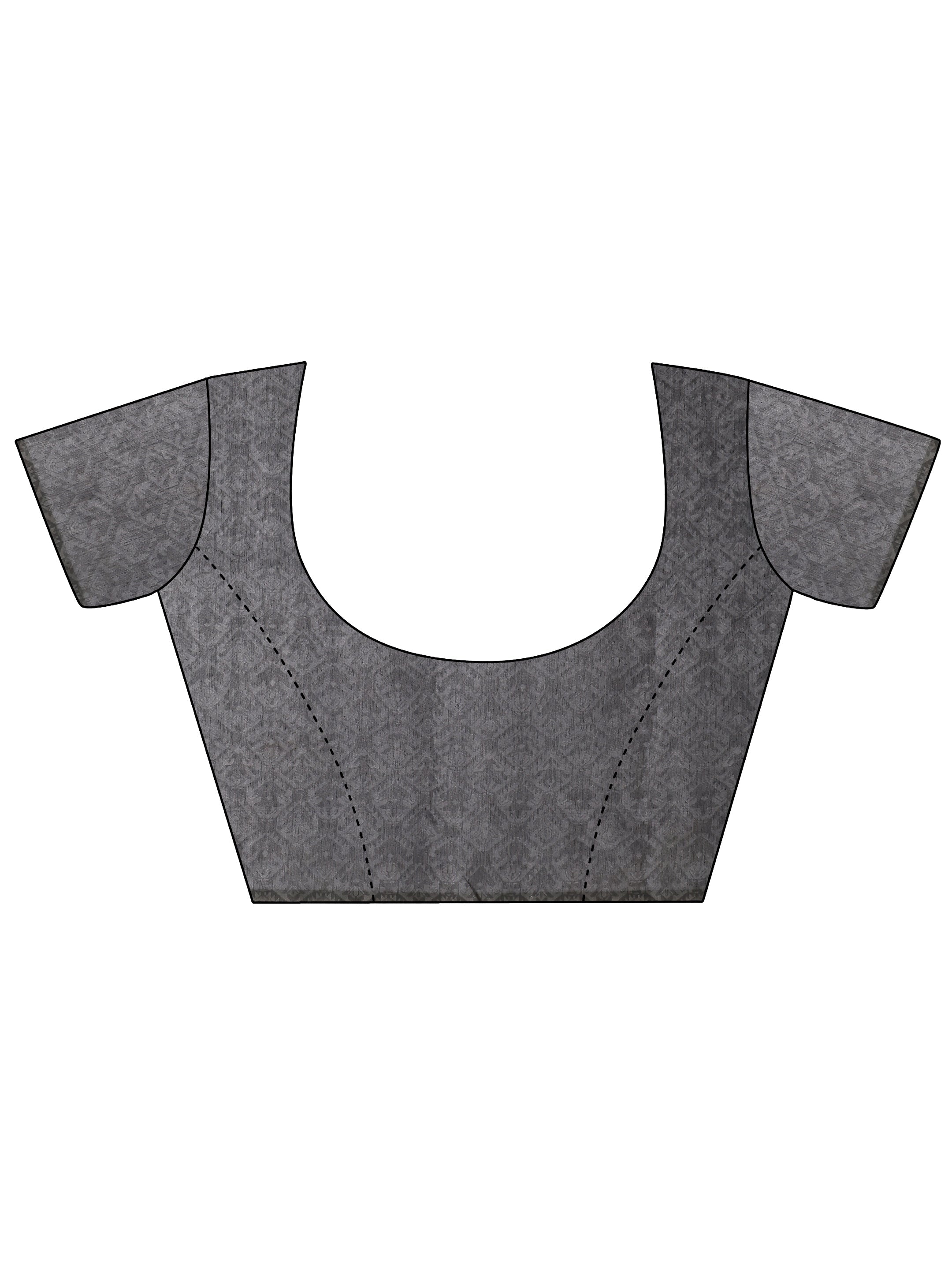 Black Printed Silk Blend Saree With Unstitched Blouse Piece